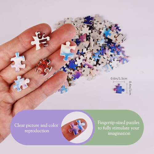 Juegos de Rompecabezas Pequeños para Adultos 150 Piezas Mini Puzzles Micro Paisaje de Cascada al Atardecer 3 Paquetes 6 x 4 pulgadas miniatura 4