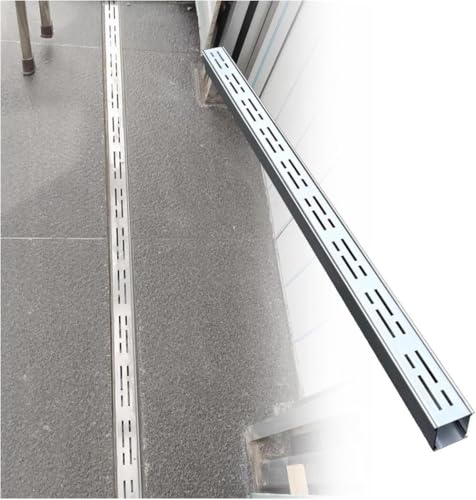 Entwässerungsrost, Schmale Edelstahl-Entwässerungsrinne Mit Abflussrost, Bodenablauf Für Dusche, Terrasse, Balkon & Garten, Breiten 3,5–20 cm, Einbau-Rinne Mit Endkappen Entwässerungsrost, Schmale Edelstahl-Entwässerungsrinne Mit Abflussrost, Bodenablauf Für Dusche, Terrasse, Balkon & Garten, Breiten 3,5–20 cm, Einbau-Rinne Mit Endkappen