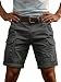 CLOAKA Kurze Hosen Herren Sommer Baumwolle Stretch Cargo Shorts mit Taschen Outdoor Casual Arbeitshosen männer kurz(ohne Gürtel)