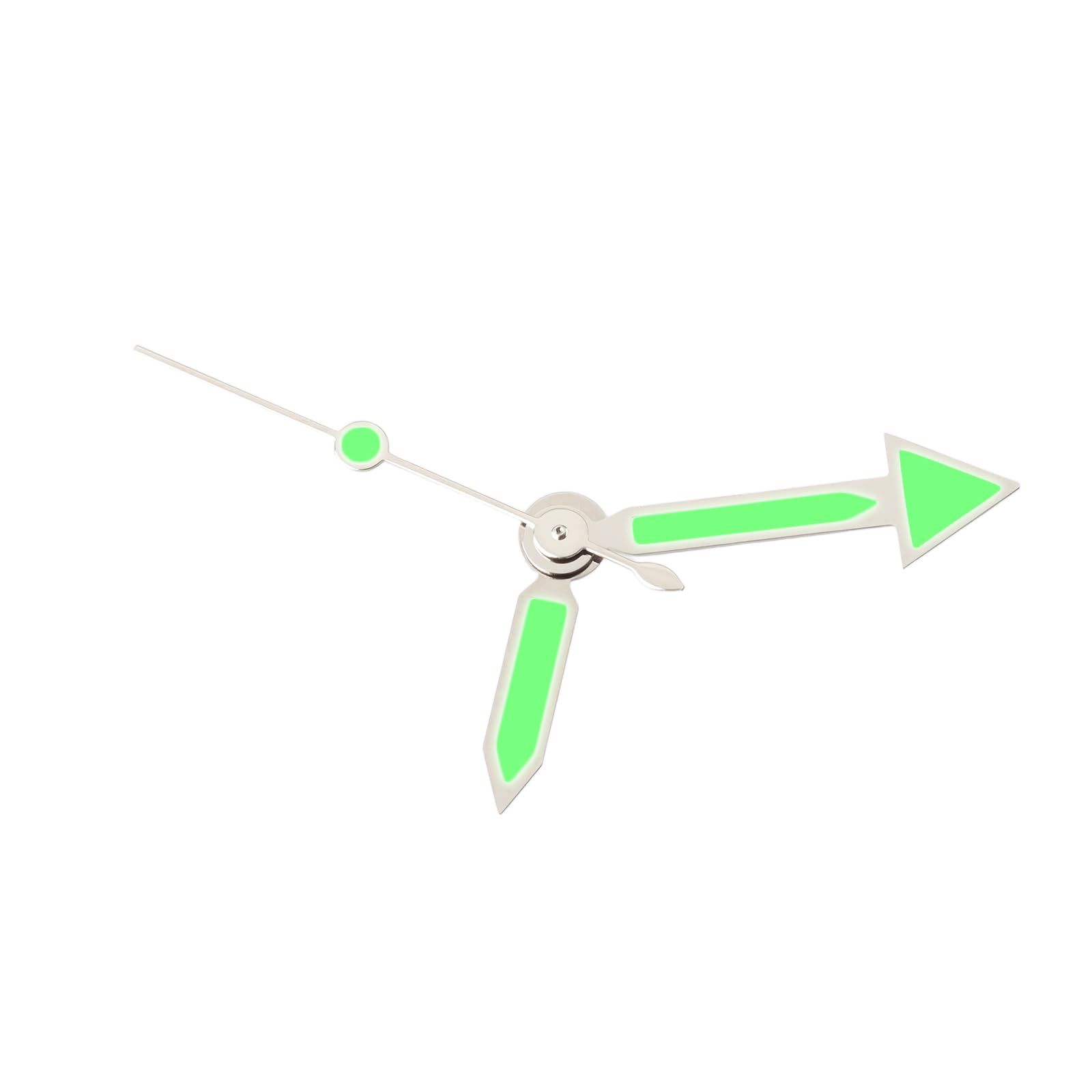 AS Axis Spindleon 1Set Clock Hands Green Luminous Hands Compatible with NH35/NH36/7S26/7S36/4R35/4R36 Movement