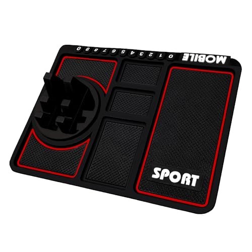 KINGSWAY® 360 Rotating Anti Slip Phone Mat for Car Dashboard with Parking Mobile Number Display Pad, Anti-Skid & Non-Slip Multipurpose Mats Use for All Cars, 1 Piece (Big Size 26 x 20 cm) (B0D266MX2R) Amazon Price History, Amazon Price Tracker