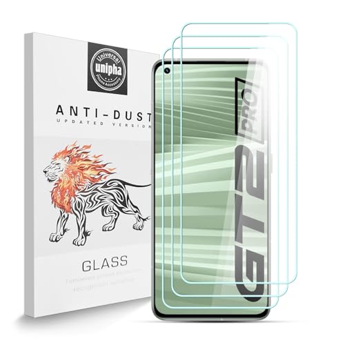 Zidwzidwei Protector de pantalla para Realme GT 2 Pro, dureza 9H, cristal templado, antiarañazos, fácil instalación, irrompible, para Realme GT 2 Pro [3 unidades]