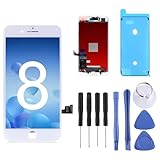 for iPhone 8 Screen Replacement 4.7 Inch, 3D Touch Screen LCD & Digitizer Display Replacement Model A1863, A1905, A1906 Waterproof Glue & Repair Tools (White)
