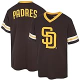 MLB Kids Youth 4-20 Official Primary Logo Ballpark Team Jersey (US, Numeric, 14, 16, Regular, San Diego Padres - Brown)