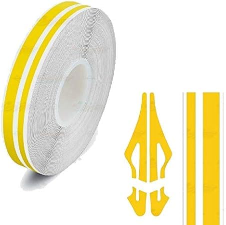 Roll Vinyl Pinstriping Solid Line Tape Racing Stripes Decal Sticker Auto Pinstripe Tape,Automotive Pinstriping Tape,Vinyl Pinstripe Tape 32 ft,Motorcycle Pinstripe (Yellow 1/2)