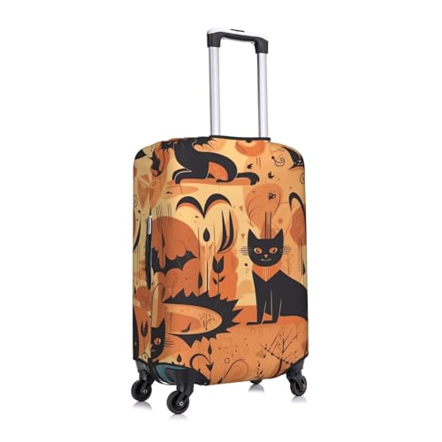 Orange Vibrant Nightmare Travel Luggage Cover Suitcase Protector Washable Elastic Suitcase Cover Anti-Scratch Luggage Protector Travel Suitcase Baggage Cover Fits 18-32 Inch Suitcase Large3