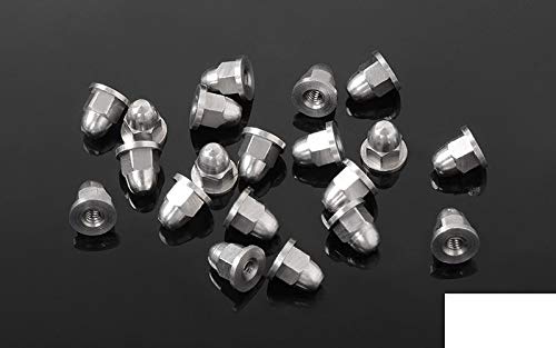 RC4WD M2 Flanged Acorn Nuts SILVER Z-S1725 x20 Stainless Steel 1.55 Lug nuts