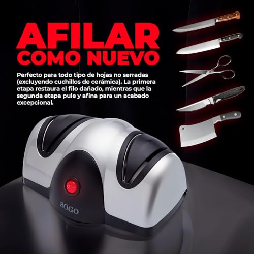 Miniatura 2 de Sogo Afilador Cuchillos Eléctrico Profesional Con Piedra Sapphirite - Máquina Afilar Cuchillos Profesional Ideal Para Cuchillos De Cocina - Afilador De Cuchillos Arcos Con Pies Antideslizantes