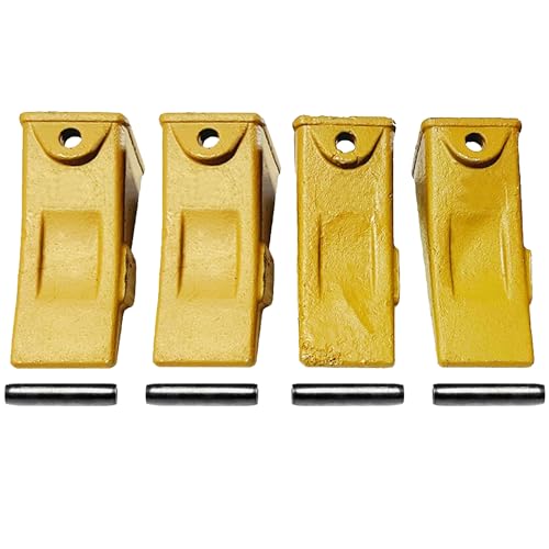 BDI Wear Part 4Pack X156L Long Excavators Bucket Teeth Bucket Tooth with P156 Pins Compatible with Skid Steer Backhoe Mini Excavators