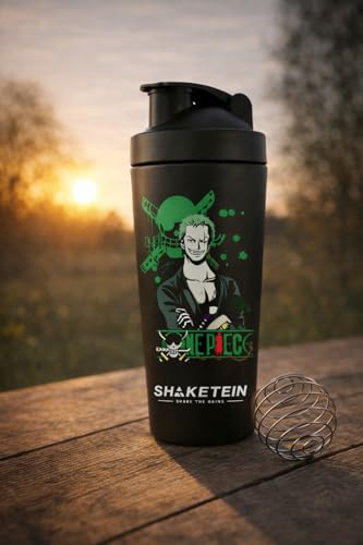 Image of Stainless Steel Gym Shaker Bottle 750ml | Leak Proof Protein Mixer Shaker | BPA Free | Metal Sports Water Bottle for Gym, Workout & Fitness (Anime-26-BLACK)