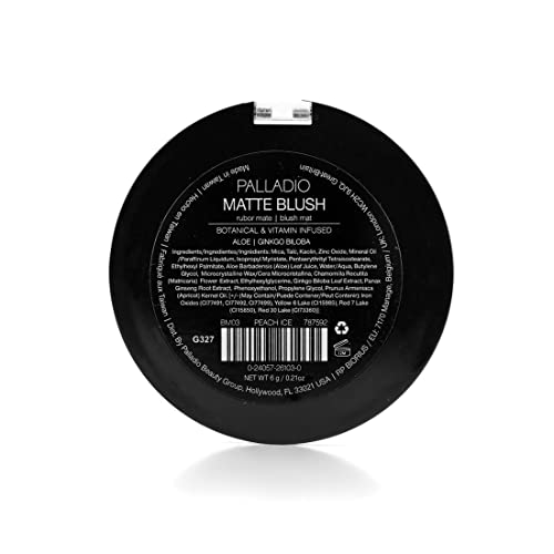 Palladio Herbal Matte Blush Number BM03, Peach Ice 6 g - Image 4