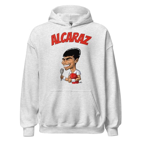 Sweat à capuche Carlos Alcaraz gris cendre vêtement tennis taille S