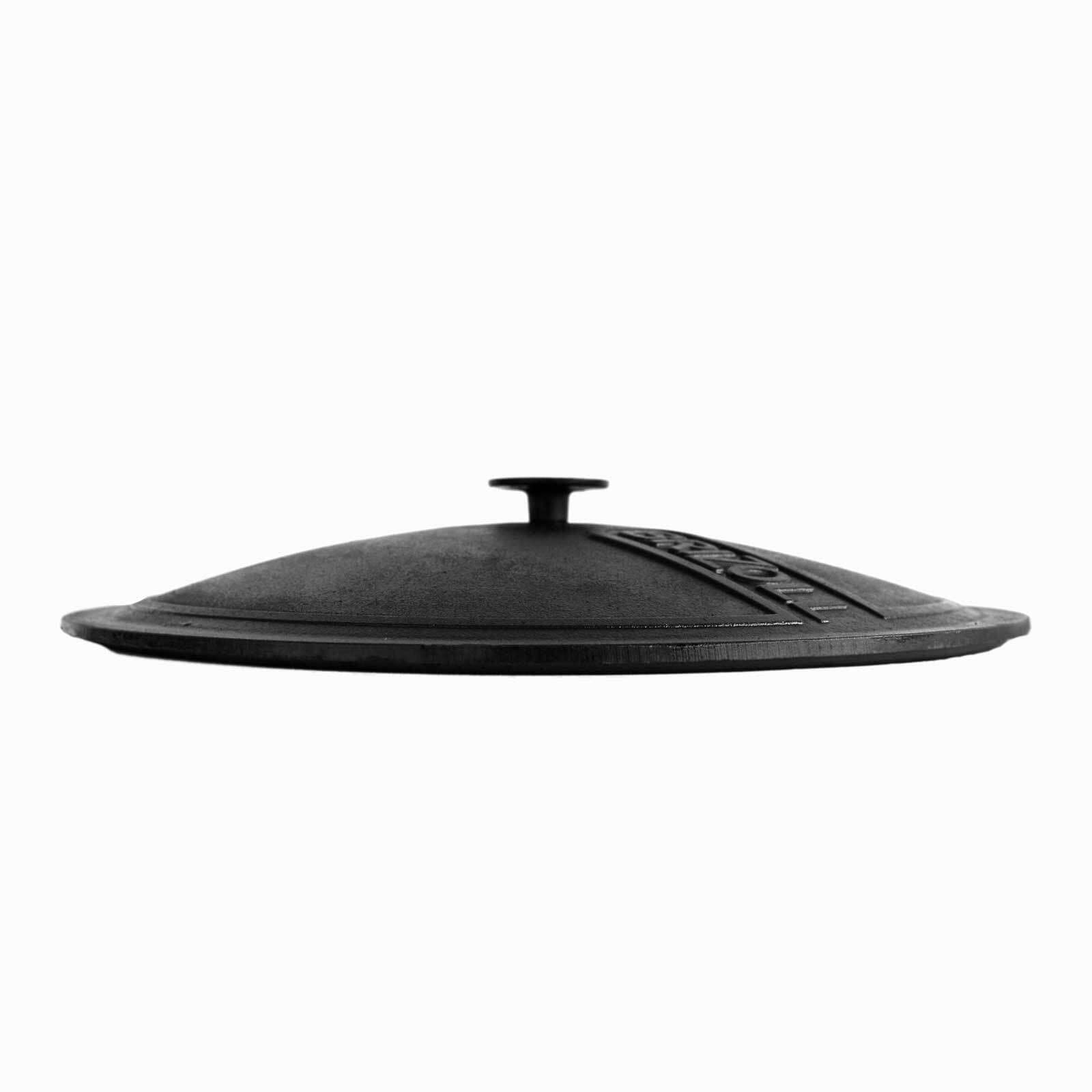 4BIG.fun Poêle en fonte - Diamètre : 28 cm - Avec couvercle en fonte - Avec couvercle en fonte - Pour l'induction - Passe au four