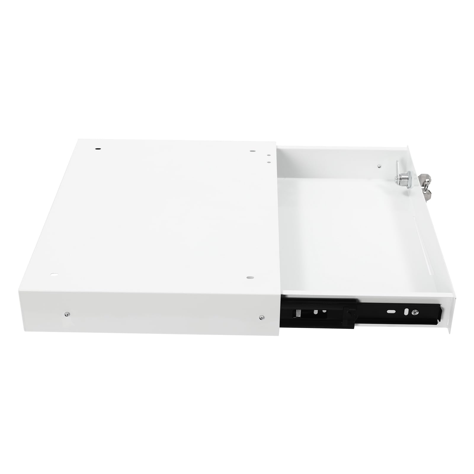 Organizador de Literatura con cajón bajo el Escritorio y Cerradura, 36,8 x 27,6 x 5 cm. Cajones extraíbles para Debajo del Escritorio. Organizador de Almacenamiento Deslizante con