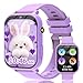 clleylise Smartwatch Kinder Smartwatch – Armbanduhr für Jungen und Mädchen mit 18 Spielen, Kamera, Schrittzähler & Touchscreen – Fitnessuhr für Kinder ab 6 Jahren (Lila)