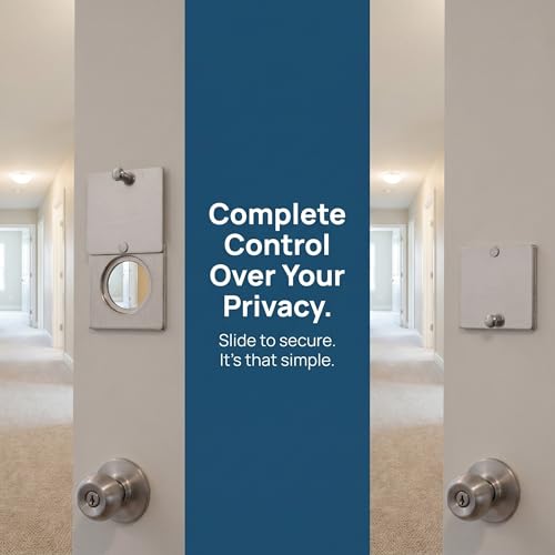 Toddmomy Door Peep Hole Privacy Cover - Cubierta para Mirilla de Puerta para Seguridad y Privacidad, Reemplazo para Ojo de Gato, Diámetro Interior 0.63" Plateado miniatura 7