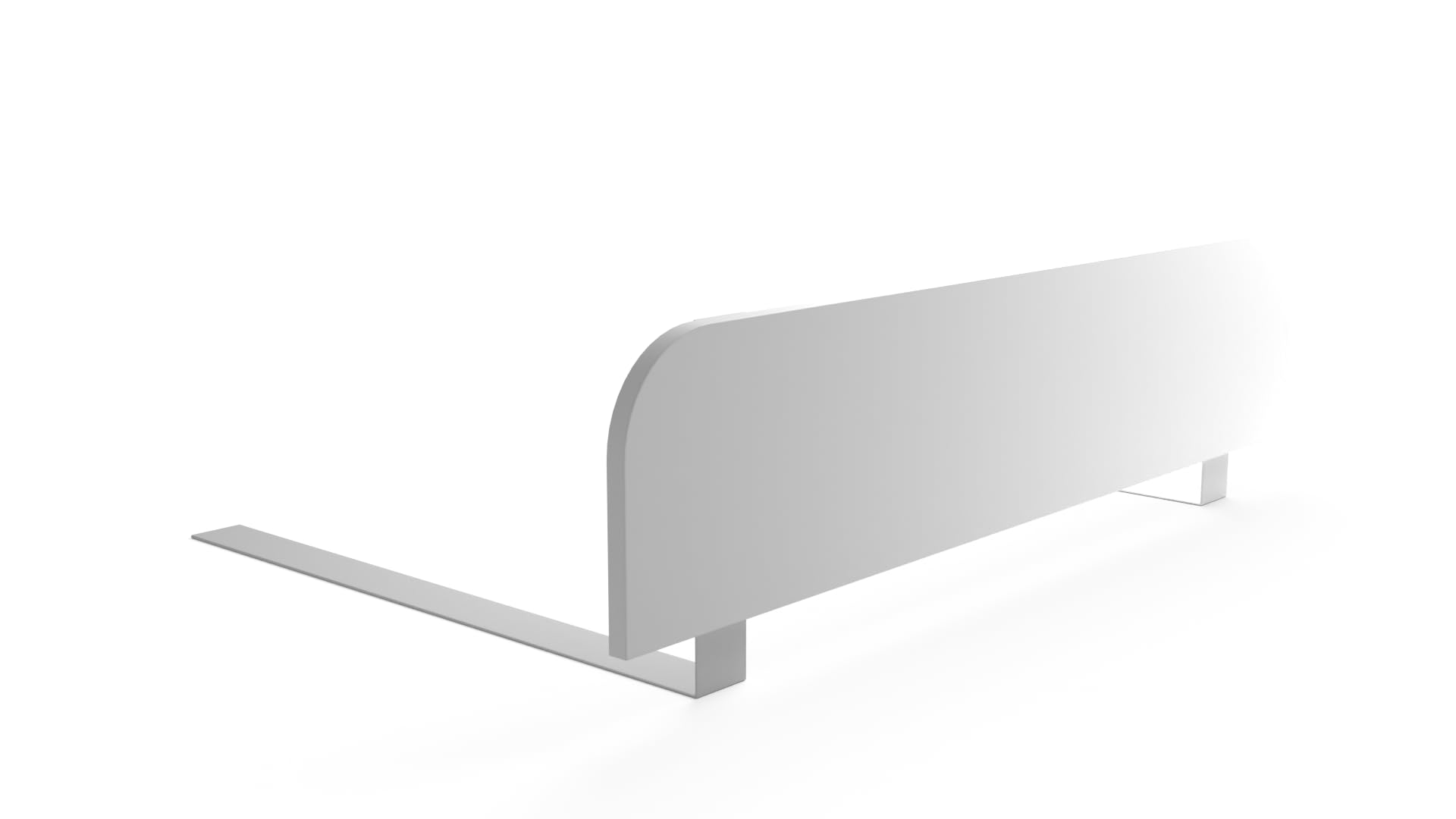 Barandilla de Cama Infantil 90 x 20 cm, Color Blanco, protección anticaídas Estable sin Necesidad de taladrar, protección de Cama de Laminado, fácil instalación Debajo del colchón
