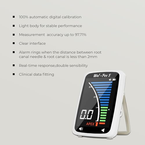 Image of Waldent Wal-Pex 5 Pro Gold 5th Generation Apex Locator | Advanced Digital Technology | Accurate Root Canal Measurement | Compact & Ergonomic Design | Enhanced Precision for Dental Procedures