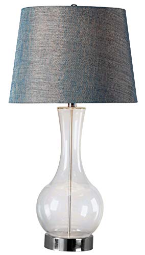 Black Friday - 50% OFF Kenroy Home 32255CLR Decanter Table Lamp, 29 x 15 Inch, Clear Glass Finish