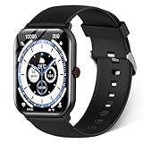 スマートウォッチ【2025年進化モデル＆SOS機能追加】1.9インチ大画面 Bluetooth5.3 通話機能付き iPhone対応 アンドロイド対応 活動量計 歩数計 腕時計 スポーツウォッチ 多種類運動モード 着信/メッセージ通知 音楽再生 200+文字盤切替 目覚まし時計 生活防水 長持ちバッテリー メンズ レディース 軽量 (ブラック)