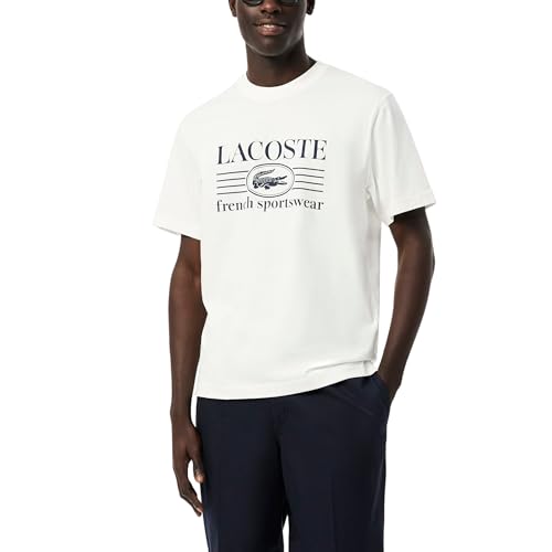 Catálogo para Comprar On-line Playeras Blancas los mejores 10. 47 Lacoste - Playera Estampada para Hombre de Ajuste clásico, Blanco, M