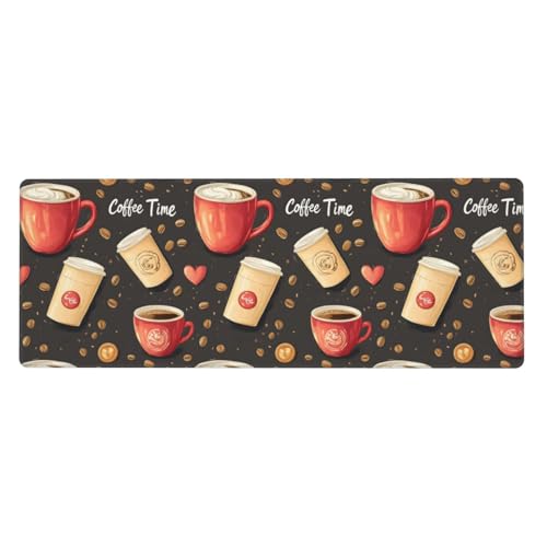 Tapis de souris pour ordinateur portable Coffee Time durable