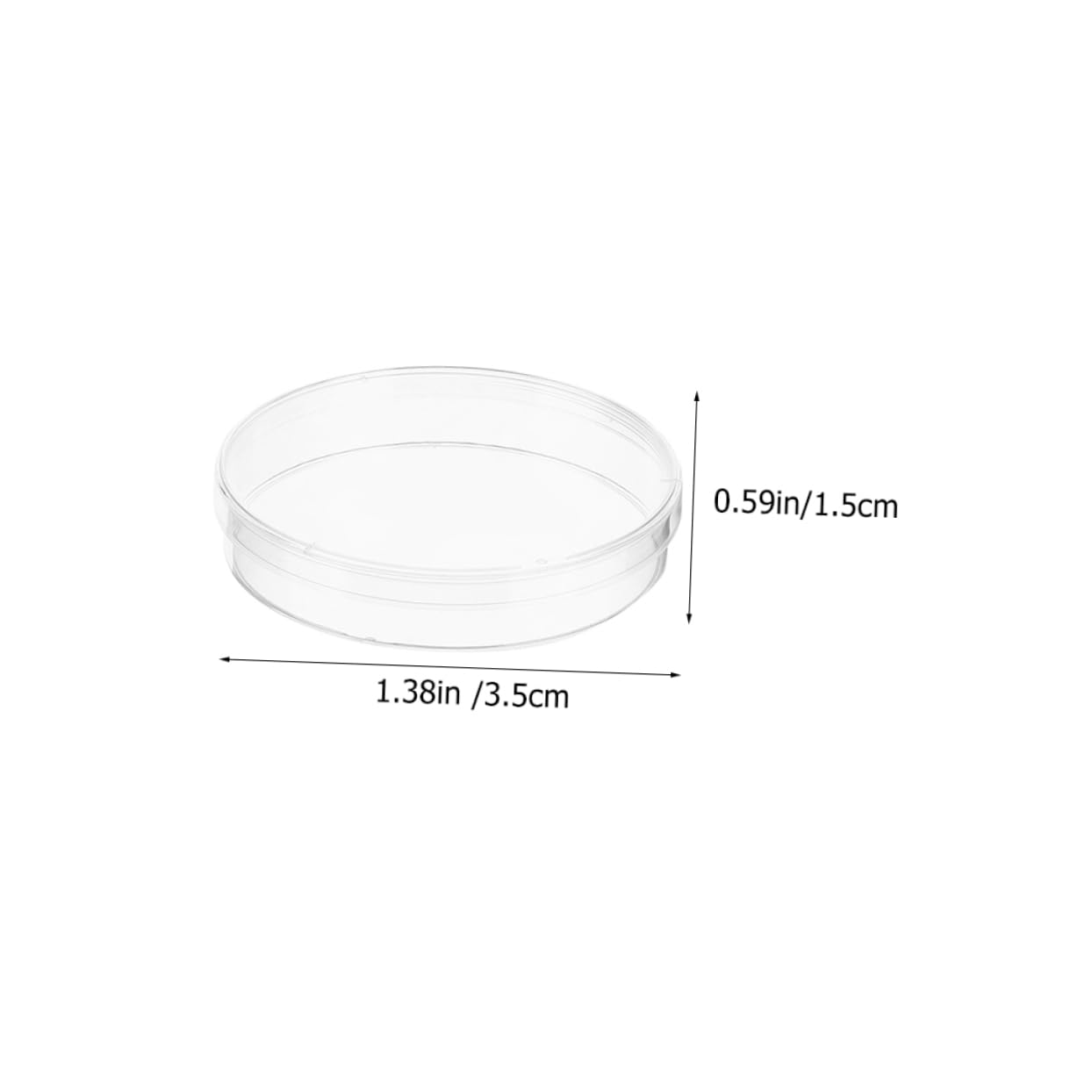 DINHEAROM Lab Science Experiments Dish 10pk Plastic Petri Dishes Cover Tissue Culture Plates