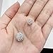 Sparkle Bling Crystal Ball Stud Earrings for Women Girls 925 Sterling Silver Rhinestone CZ Disco Ball Cartilage Tragus Earrings Piercing Studs Double Sided Front Back Fashion Jewelry Gifts (8-12mm)