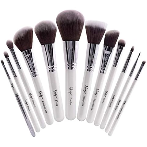 Nanshy Masterful Collection Makeup Brush Set (Pearlescent White) Vegan & Cruelty-Free Luxury Professional Cover