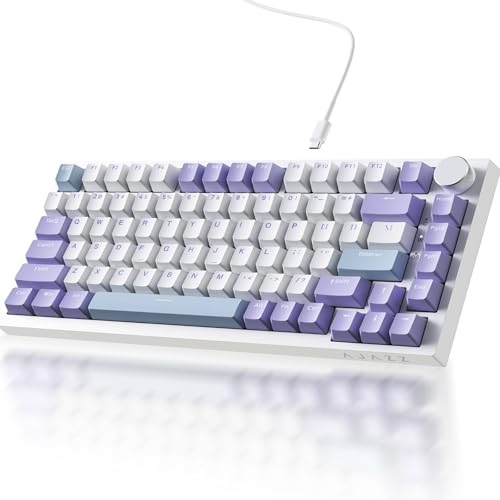 Ajazz AK820 TKL 75% Hot Swappable Mechanical Keyboard with...