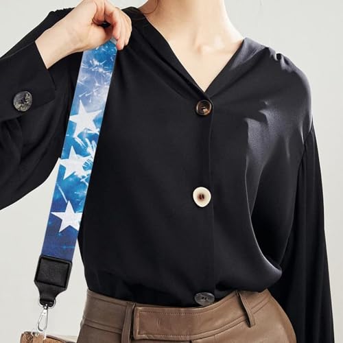 Image of GLENLCWE USA Flag Star Purse Straps Replacement Crossbody Adjustable American Flag Print Bag Strap for Purses, Wide Shoulder Strap for Women