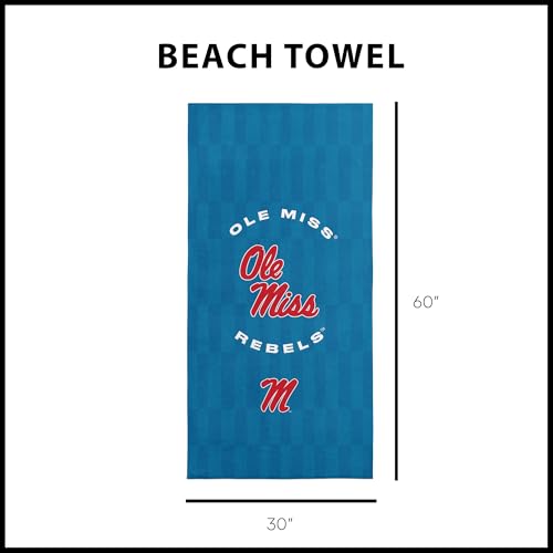 Northwest Ole Miss Rebels NCAA Stack Up Beach Towel 30x60 inches by Northwest - Image 6
