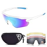 Amazon.co.uk Snowledge Cycling Glasses with 5 Interchangeable Lens UV 400 Protection Polarised Sports Sunglasses for Men Women Running Climbing Fishing Driving Golfing #ad