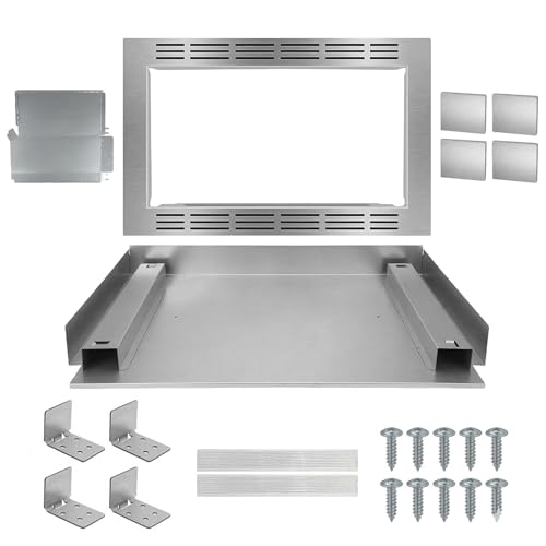 Image of NN-TK932SS 30" Stainless Steel Microwave Trim Kit - Magnetic Easy Snap-on - Fits for Panasonic 2.2 cu ft Microwave Oven Models Including NN-SE9-S, SD9-S, SN9-S
