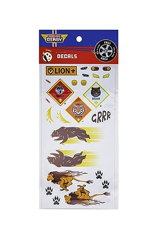 BSA Pinewood Derby Car Peel N' Stick Decal - Cub Scout Rank Animals Boy Scouts of America