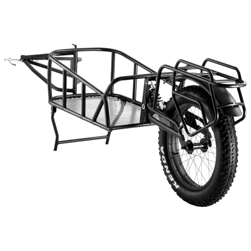 VEVOR Bike Cargo Trailer, 70lbs Load Capacity, Bicycle Trailer with 20 in Wheels, Foldable Bike...