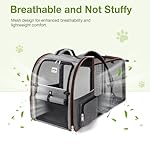 Lekebobor Large Cat Backpack Carrier Expandable Pet Carrier Backpack for Small Dogs Medium Cats Fit Up to 18 Lbs, Dog Backpack Carrier, Foldable Puppy Backpack Carrier for Travel, Hiking,Grey - Image 3