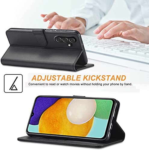 NWNK13 For Samsung Galaxy A13 5G / A13 4G / A04S Case Leather Wallet Book Flip Stand View Phone Cover with Card Holder Slots Compatible with Galaxy A13 (Black) NWNK13 For Samsung Galaxy A13 5G / A13 4G / A04S Case Leather Wallet Book Flip Stand View Phone Cover with Card Holder Slots Compatible with Galaxy A13 (Black)