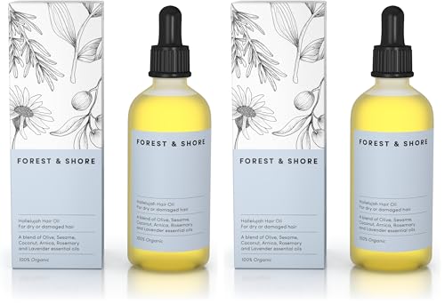 Huile de noix de coco pour cheveux Hallelujah Hair Oil bio naturelle (Lot de 2)