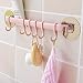 Produktbild 6 No Trace Hook Küche Badezimmer Saugwand Kunststoff Sechs Reihenhaken Toilettentür Hinten Klebriger Haken Gugutogo