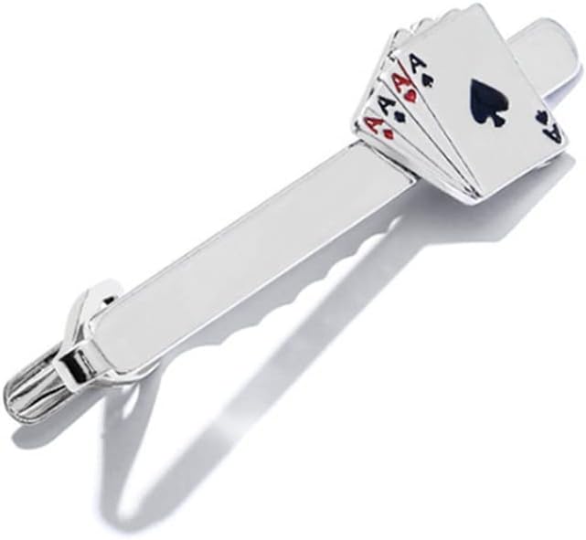 Enamel Poker a Tie Bar Clips for Men Shirt Musical Note Wedding Gift Jewelry