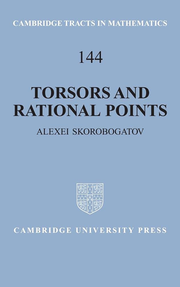 Torsors and Rational Points Skorobogatov Hardback Cambridge University Press