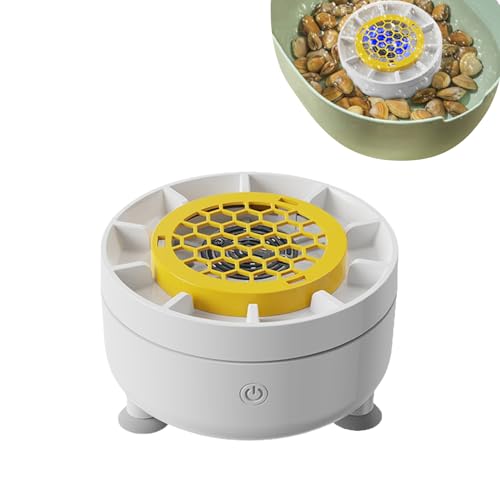 Gungtj Dispositivo limpiador de frutas, giratorio automático de limpieza de verduras, pequeña lavadora eléctrica de frutas para preparación de alimentos, mostrador del hogar, camping al aire libre