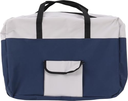 Flamingo Transportkäfig Geronimo blau 35x49,5x35cm - Verstärkter und Faltbarer Rahmen - Herausnehmbarer Boden - Aufrollbare Vorhänge, 3 Staufächer und mit Möglichkeit für eine Trinkflasche