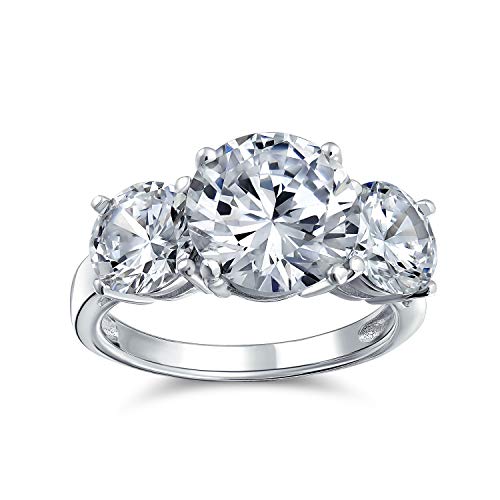 Bague de promesse solitaire ronde en argent pour offrir