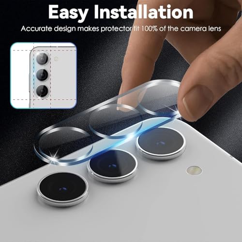 Image of STP FEEL 2+1 Pack For Samsung Galaxy S25 5G (6.2 inch) Tempered Glass Screen Protector with Camera Lens Protector, 9H Hadness, Diamond-Grade Shatterproof, HD Clear, Anti-Scratch