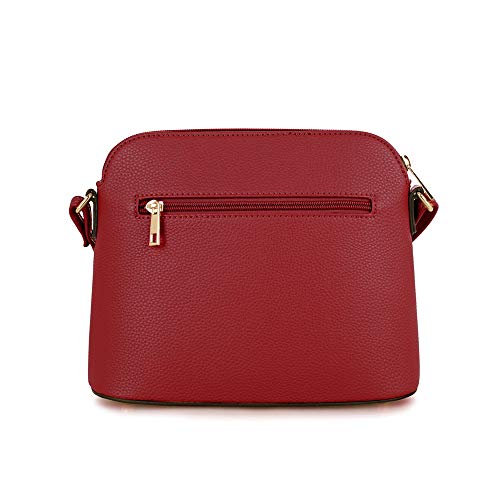 Image of SG SUGU Lunar Lightweight Medium Dome Crossbody Bag Shoulder Bag with Tassel | Zipper Pocket | Adjustable Strap
