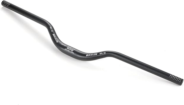 BUCKLOS 31.8mm Mountain Bike Handlebars 720mm - 50mm Rise MTB Handlebar