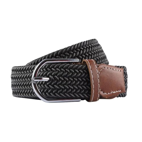 Image of The Tie Hub Unisex Stretchable Woven Fabric Belt | Adjustable, Hole-Free Design | Fits Up to 40 Inches Waist