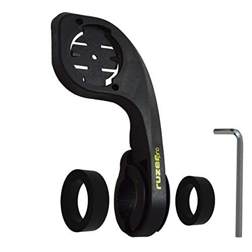 RUZER - Soporte para manillar de bicicleta para Garmin Edge 200, 500, 510, 800, 810 y 1000 para manillar de 31,8 mm, 25,4 mm y 22,2 mm